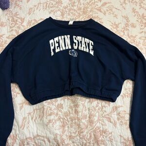 Penn State Navy Blue Cropped Sweatshirt